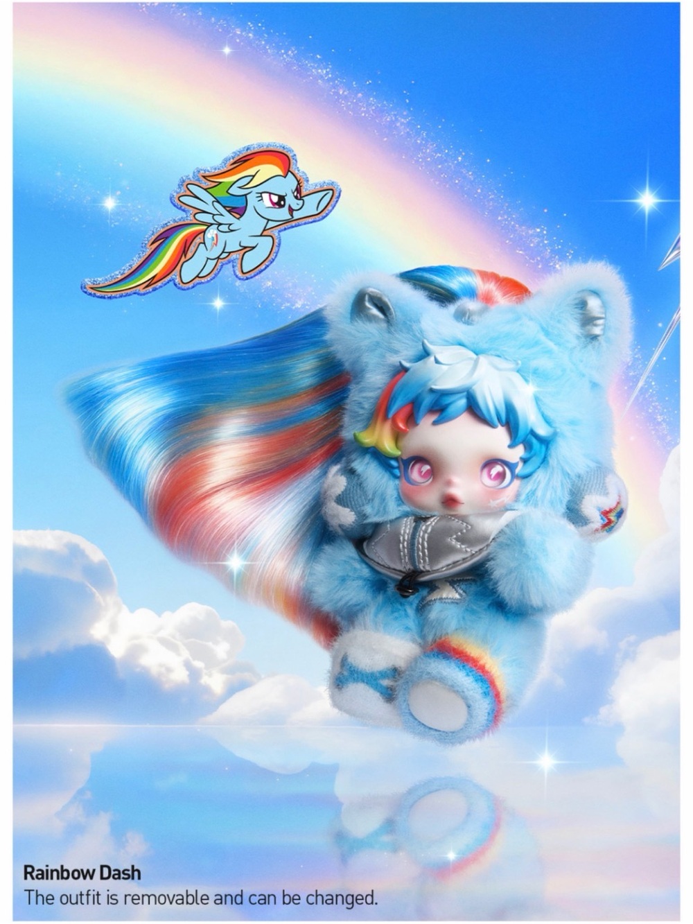 Rainbow Dash Plush Doll Outfit - My Little Pony Skullpanda Popmart